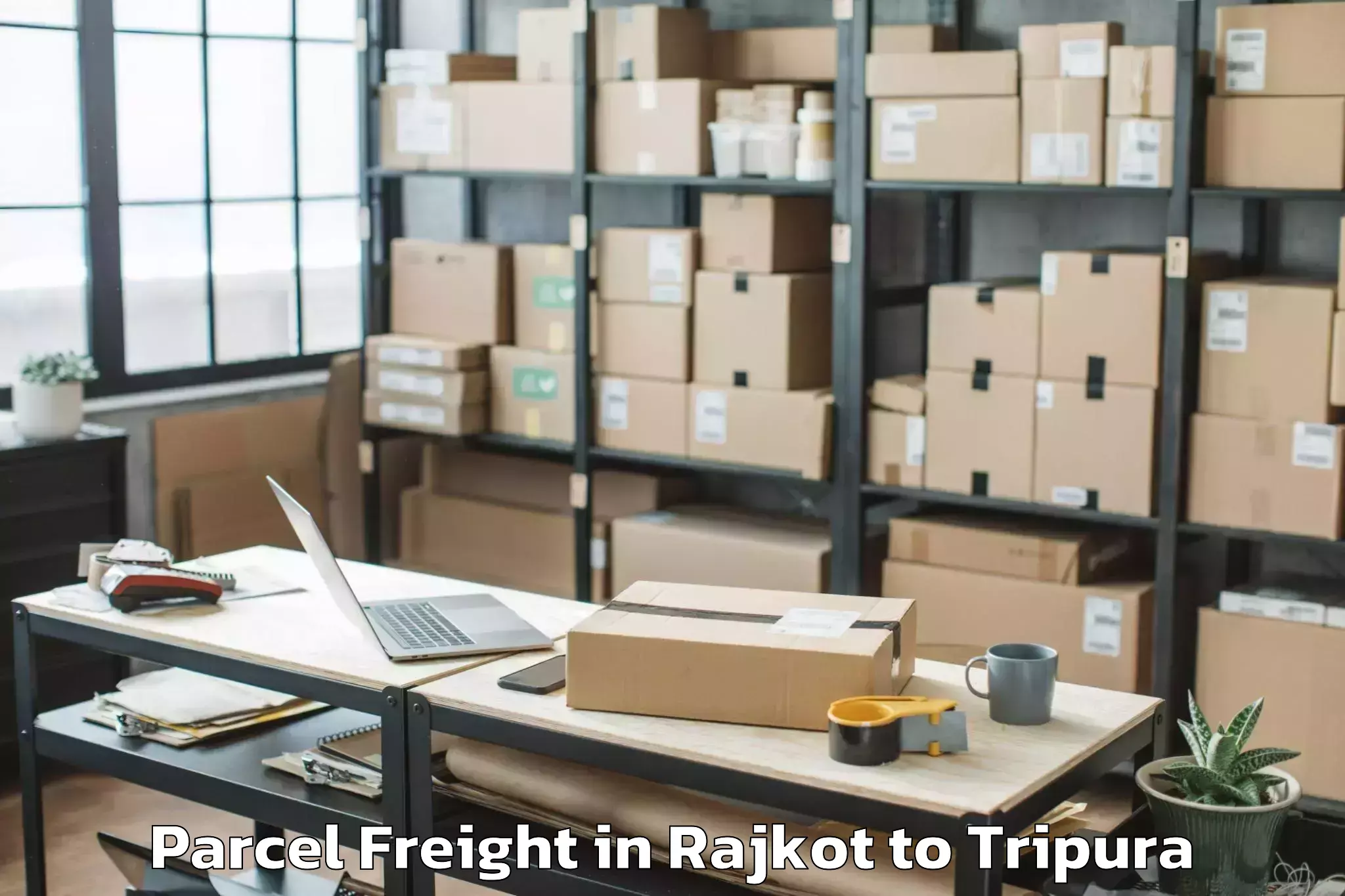 Leading Rajkot to Bishramganj Parcel Freight Provider